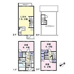 ラビ学芸大学 3LDKの間取図画像