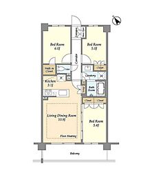 センチュリー尾山台グレイス 3LDKの間取図画像