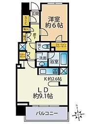 ルジェンテ白金台 1LDKの間取図画像