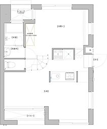 リベルダージュ 1LDKの間取図画像