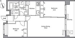 レジディア祐天寺 1SLDKの間取図画像