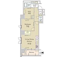 パークアクシス池田山 1SLDKの間取図画像