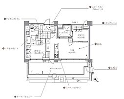 イニシアイオ武蔵小山 2LDKの間取図画像