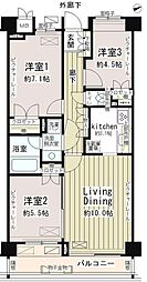 パークレジデンス戸越公園 3LDKの間取図画像