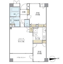 アパートメンツ東山 2LDKの間取図画像