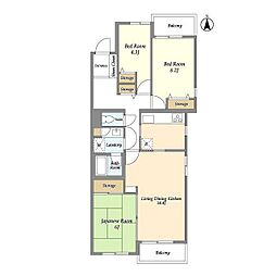 ランテルナ山王 3LDKの間取図画像