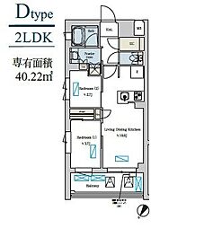 Brillia ist 洗足池の杜 2LDKの間取図画像