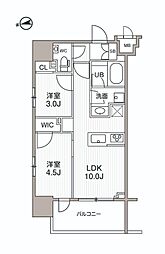 SEASONFLATS大森Airy 2LDKの間取図画像