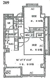 クールセリシエ 2LDKの間取図画像
