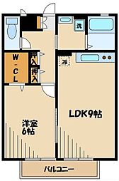 メゾンソレーユ 1LDKの間取図画像