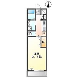 JR八高線 北八王子駅 徒歩20分の賃貸アパート 2階1Kの間取り