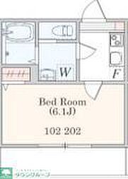 小田急小田原線 新百合ヶ丘駅 徒歩10分の賃貸アパート 1階1Kの間取り