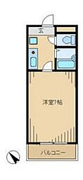 多摩都市モノレール 大塚・帝京大学駅 徒歩3分の賃貸マンション 1階1Kの間取り