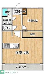 JR中央線 八王子駅 徒歩11分の賃貸マンション 1階1LDKの間取り