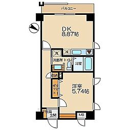 JR横浜線 八王子みなみ野駅 徒歩12分の賃貸マンション 3階1LDKの間取り