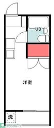 京王相模原線 京王永山駅 徒歩13分の賃貸マンション 1階ワンルームの間取り