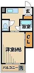 京王相模原線 京王堀之内駅 徒歩5分の賃貸マンション 3階1Kの間取り