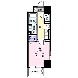 JR中央線 国立駅 徒歩11分の賃貸マンション 5階1Kの間取り