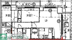 センチュリー八王子ルミエール 2LDKの間取図画像