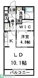 グランデージ2 1LDKの間取図画像