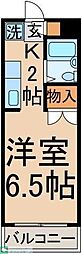 ドエル立川 1Kの間取図画像