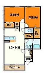 フェニックスエイトA 2SLDKの間取図画像