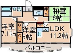 フィフスフロンティア 3LDKの間取図画像