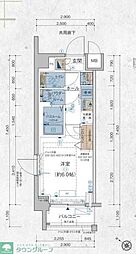 エステムコート立川ノースプレミア 1Kの間取図画像