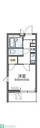 レオネクスト呉松1 1Kの間取図画像
