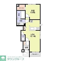 （仮称）足立区六木3丁目計画 1階1LDKの間取り