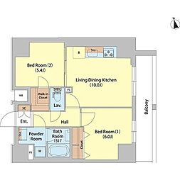 ＳＡＩＯＮ町屋 6階2LDKの間取り