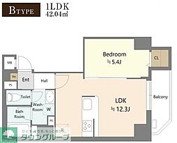 Alivis本郷三丁目 8階1LDKの間取り