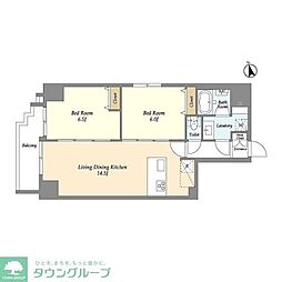 ネオアーバンレジデンス駒込 2LDKの間取図画像