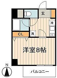 ｍａｉｓｏｎ　Ｓ．Ｋ．Ｍ 3階1Kの間取り