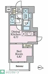 ＨＹ’ｓ　ＭＩＮＯＷＡ　II 4階1DKの間取り