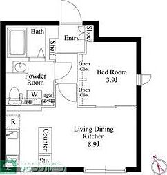 ＣＡＳＡ　ＦＩＯＲＥ　日暮里 3階1LDKの間取り