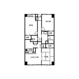 カトレア 1階3LDKの間取り