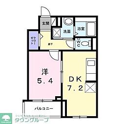 メゾン　カルム　Ｎｏ．3 4階1DKの間取り