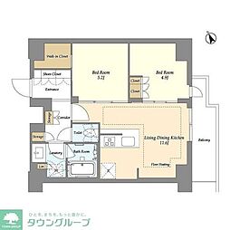 オアーゼ日暮里レジデンス 2LDKの間取図画像