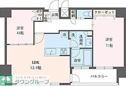 リーフコンフォート赤羽 2LDKの間取図画像