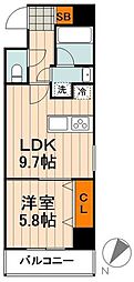 西日暮里フラッツ 1LDKの間取図画像