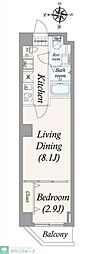 ALPHACOURT町屋 1LDKの間取図画像