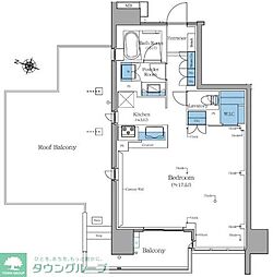 ブランシエスタ王子 ワンルームの間取図画像