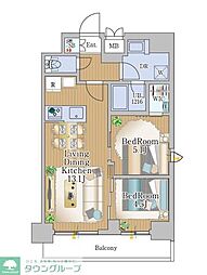 グランエール西日暮里SOUTH 2LDKの間取図画像