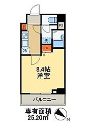 REVUN 1Kの間取図画像