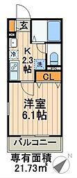 カーサ・デ・ペペ 1Kの間取図画像