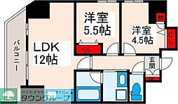 グランパセオ西日暮里(GRANPASEO西日暮里) 2LDKの間取図画像