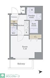アイル日暮里弐番館 1Kの間取図画像