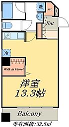 野中ビル ワンルームの間取図画像