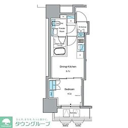 ルフォンプログレ秋葉原EAST 1DKの間取図画像